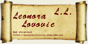 Leonora Lovović vizit kartica